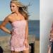 Fashionable dresses with bare shoulders - long and short models