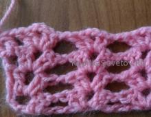 Crochet patterns for beginners - Mesh patternKnitting mesh - patterns, descriptions, photos