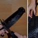 Mengganti pegangan pada tas kulit imitasi Pegangan pada tas baru robek